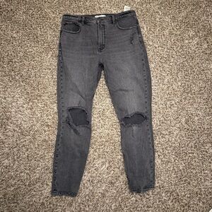 Abercrombie & Fitch Charcoal High Rise Skinny Jeans